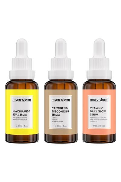 Maruderm 3'lü Fırsat Serum Seti Mrd503 - Caffeine %5 Serum , Niacinamide %10 Serum, C Vitamini Serum