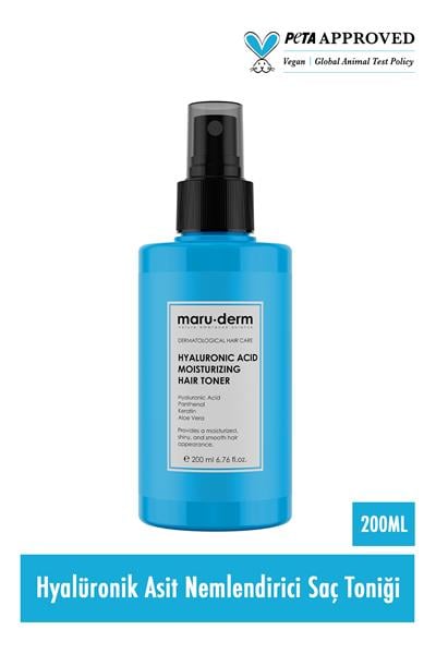 Maruderm Hyalüronik Asit Nemlendirici Saç Bakım Toniği 200 ML | Tüm Saç Tipleri | Vegan