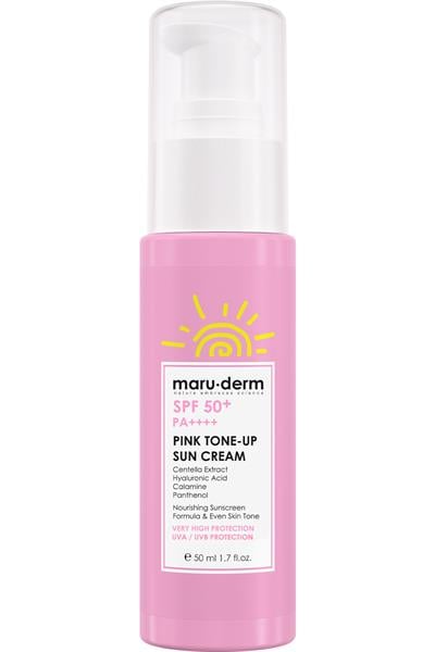 Güneş Kremi | SPF 50+ Pembe Ton Eşitleyici (Pink Tone-Up) Güneş Kremi 50 ML| Yeni Nesil Kore Filtreli