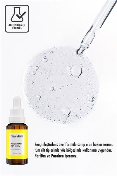 Niacinamide %10 + Hyalüronik Asit + Panthenol Cilt Bakım Serumu 30 Ml