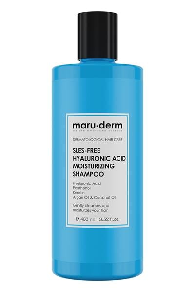 Maruderm SLES-Free Hyalüronik Asit Nemlendirici Şampuan 400 ML | Tüm Saç Tipleri | Sülfatsız,Tuzsuz,Vegan Şampuan