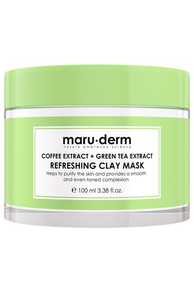 Kil Maskesi | Kahve Özü + Yeşil Çay Özü Tazeleyici Kil Maskesi 100 ML | Tüm Cilt Tipleri | Vegan