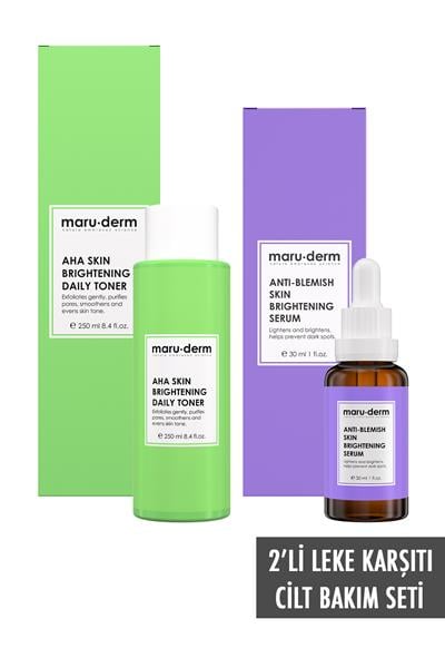Maruderm 2'li Avantajlı Set - AHA Tonik & Leke Karşıtı Cilt Bakım Serumu