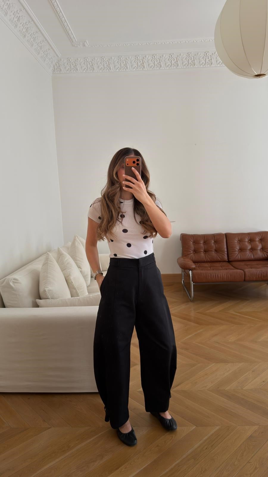 Siyah Beli Ve Paçası Çıt Çıt Detaylı Slouchy Gabardin Pantolon