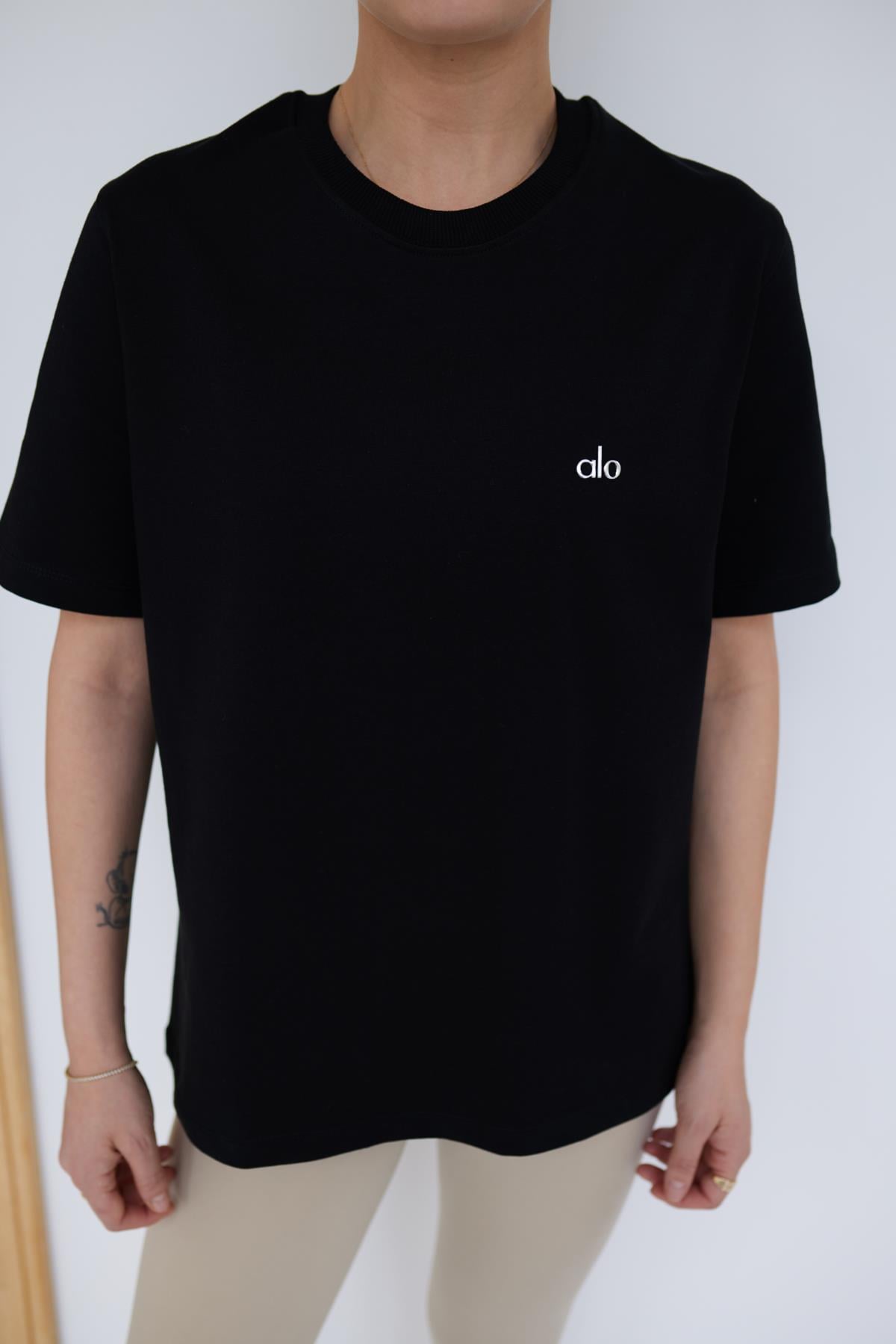 Siyah Yazı Baskılı Basic T-Shirt