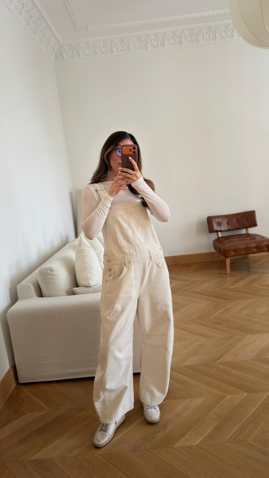 Taş Yanlardan Düğmeli Slouchy Tulum