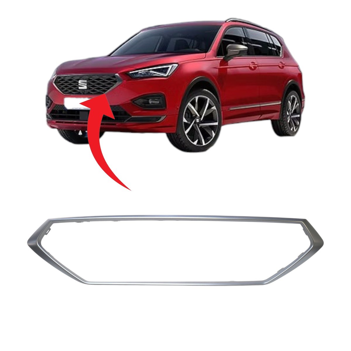 Seat Tarraco Ön Panjur Çerçevesi Mat Krom 2019-2024 5FJ854643 3Q7