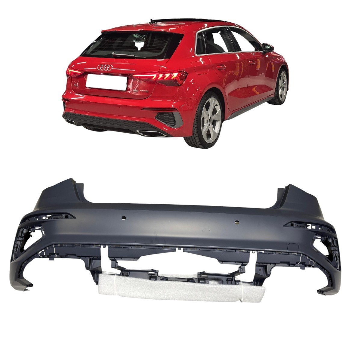 Audi A3 S-Line Arka Tampon 4 Sensörlü 2021-2025 8Y4807067A GRU