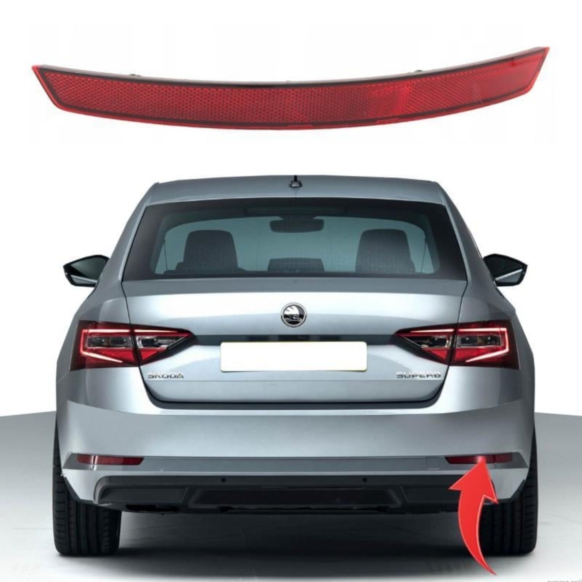 Skoda Superb Sağ Arka Tampon Reflektörü 2015-2019 3V5945106