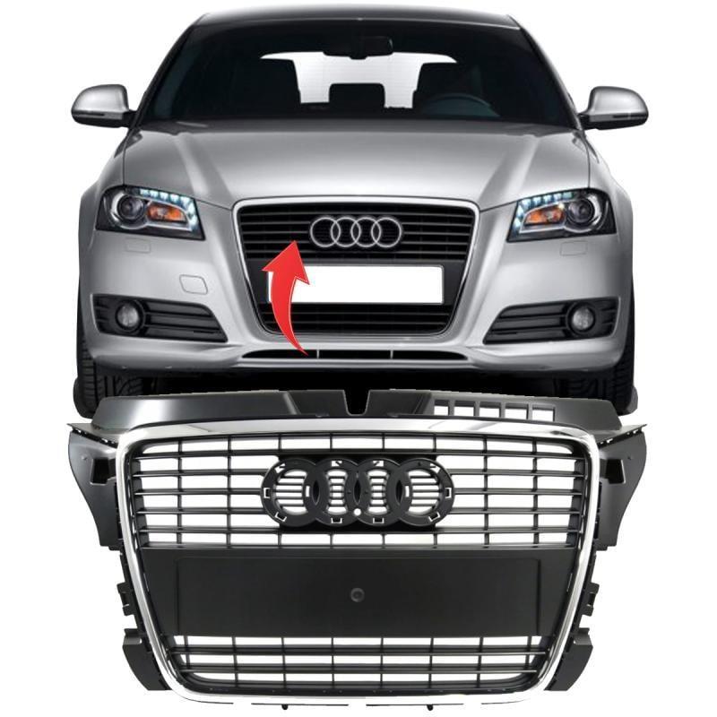 Audi A3 Ön Panjur Mat Siyah Krom Cerceve 2009- 8P0853651