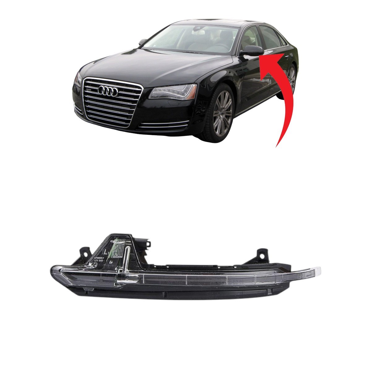 Audi A8 Sol Ayna Sinyali 2010 Sonrası 4H0949101A
