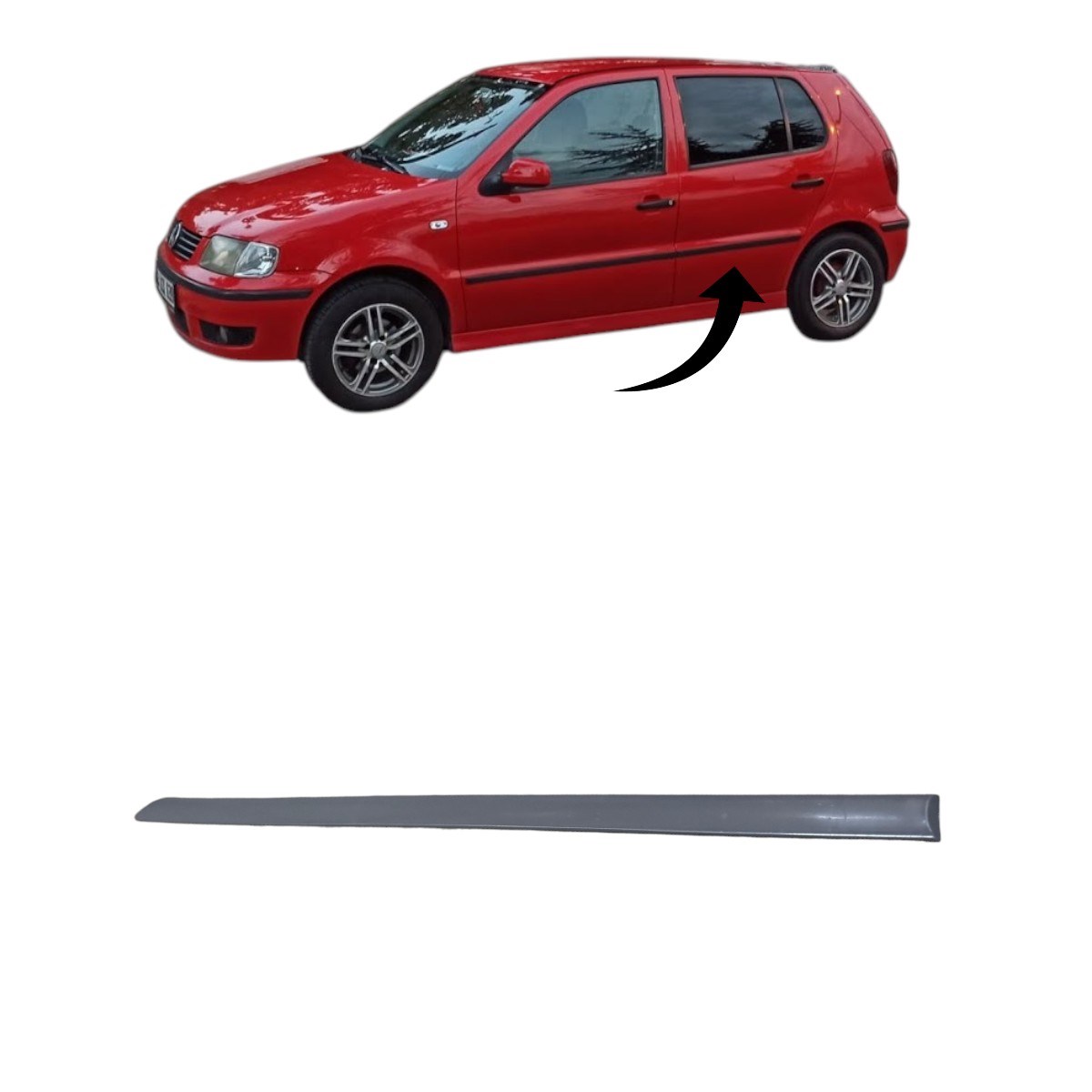 Polo Kapı Çıtası Arka Sol Boyanır 1999-2002 6N4853073A GRU