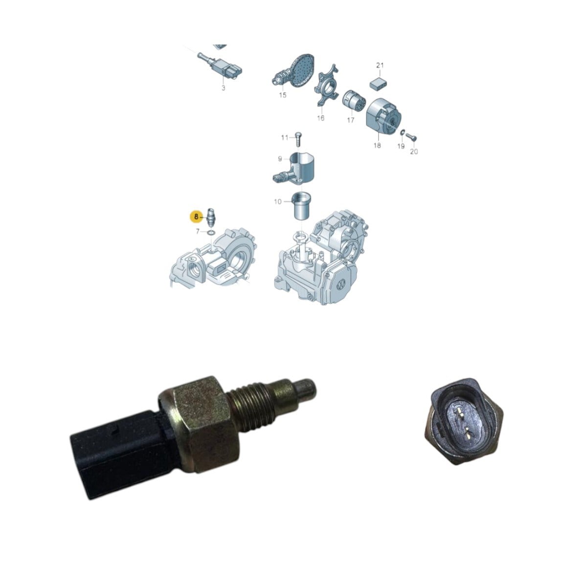 Vw Golf4 Geri Vites Müşürü Bilya Baskı 1998-2004 02K945415