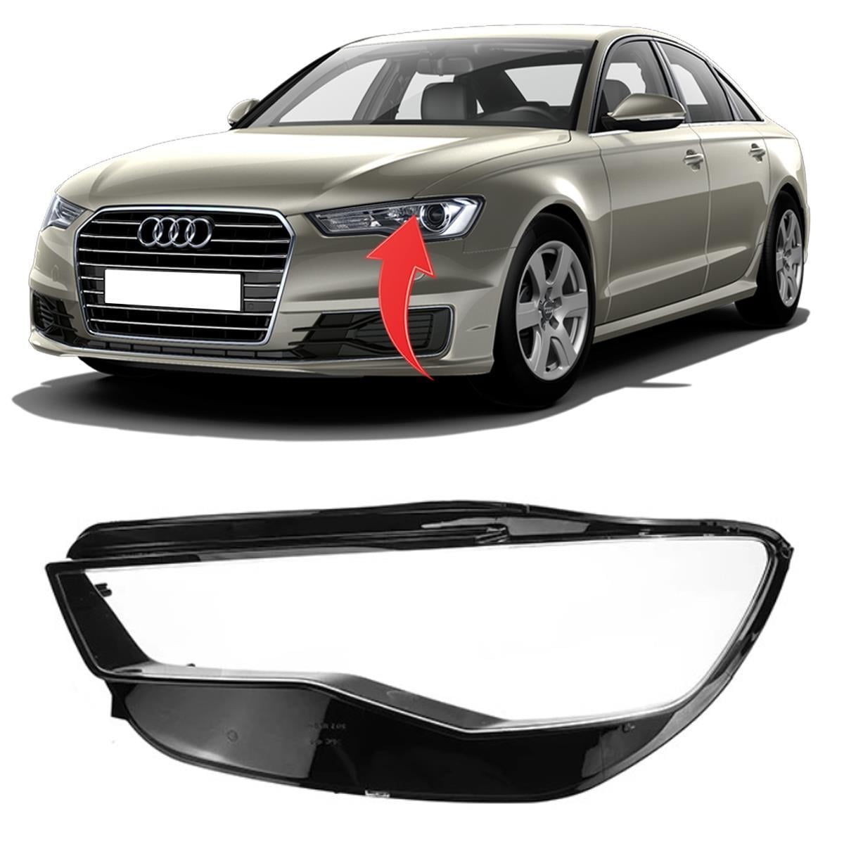 Audi A6 Sol Far Camı Baz Model Tırnaksız 2015-2019 4G0941043X
