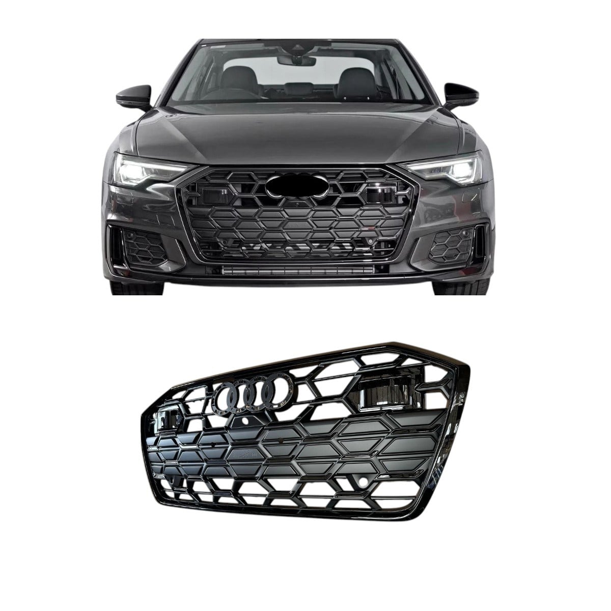 Audi A6 Ön Panjur Parlak Siyah 2023-2025 4K0853651T 3FZ