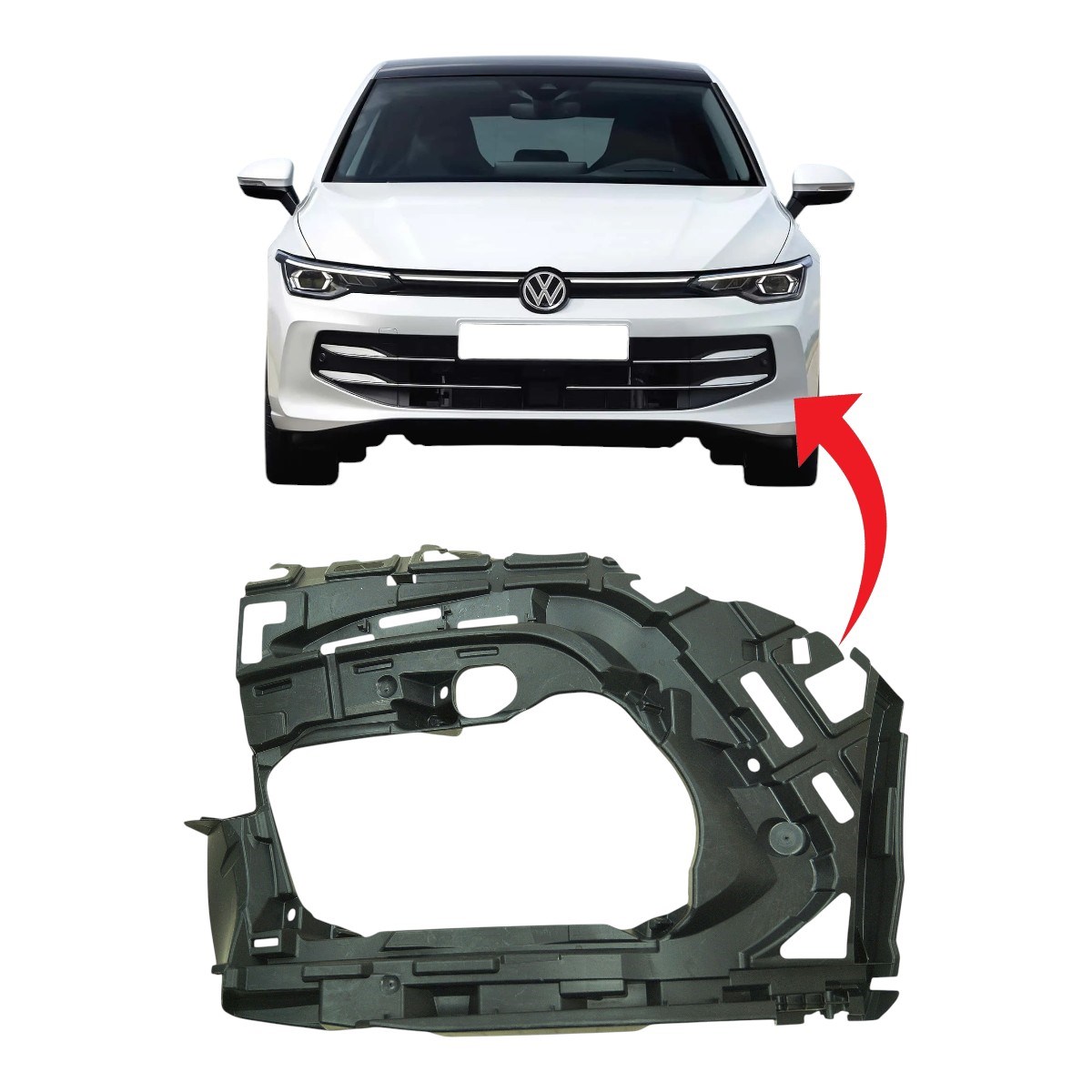 Vw Golf8 Ön Tampon Sis Braketi Sol 2020-2024 5H0807723