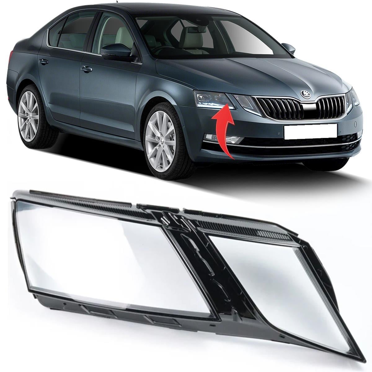 Skoda Octavia Sağ Far Camı 2017-2020 5E1941018CX