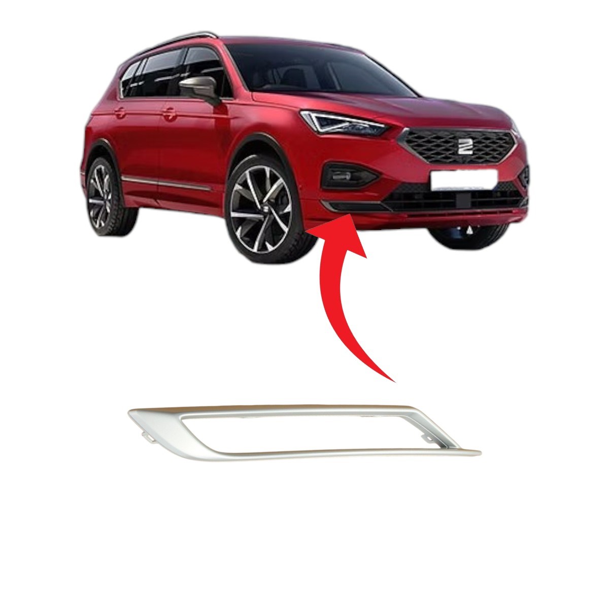 Seat Tarraco Ön Tampon Sağ Çerçeve Mat Krom 2019-24 5FJ853102A