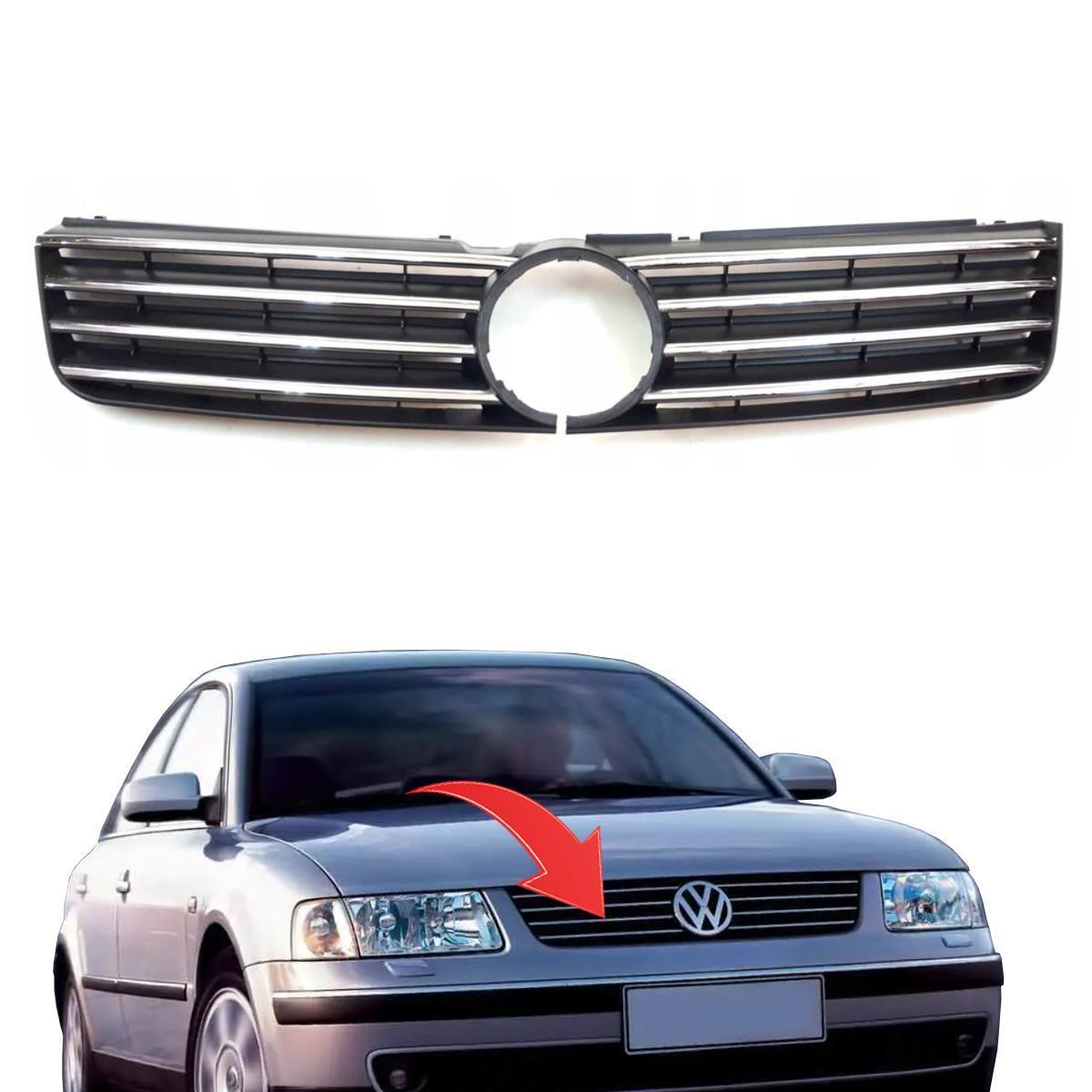 Vw Passat B5 Ön Panjur Saten Siyah Krom Çizgili 1997-2001 3B0853653F