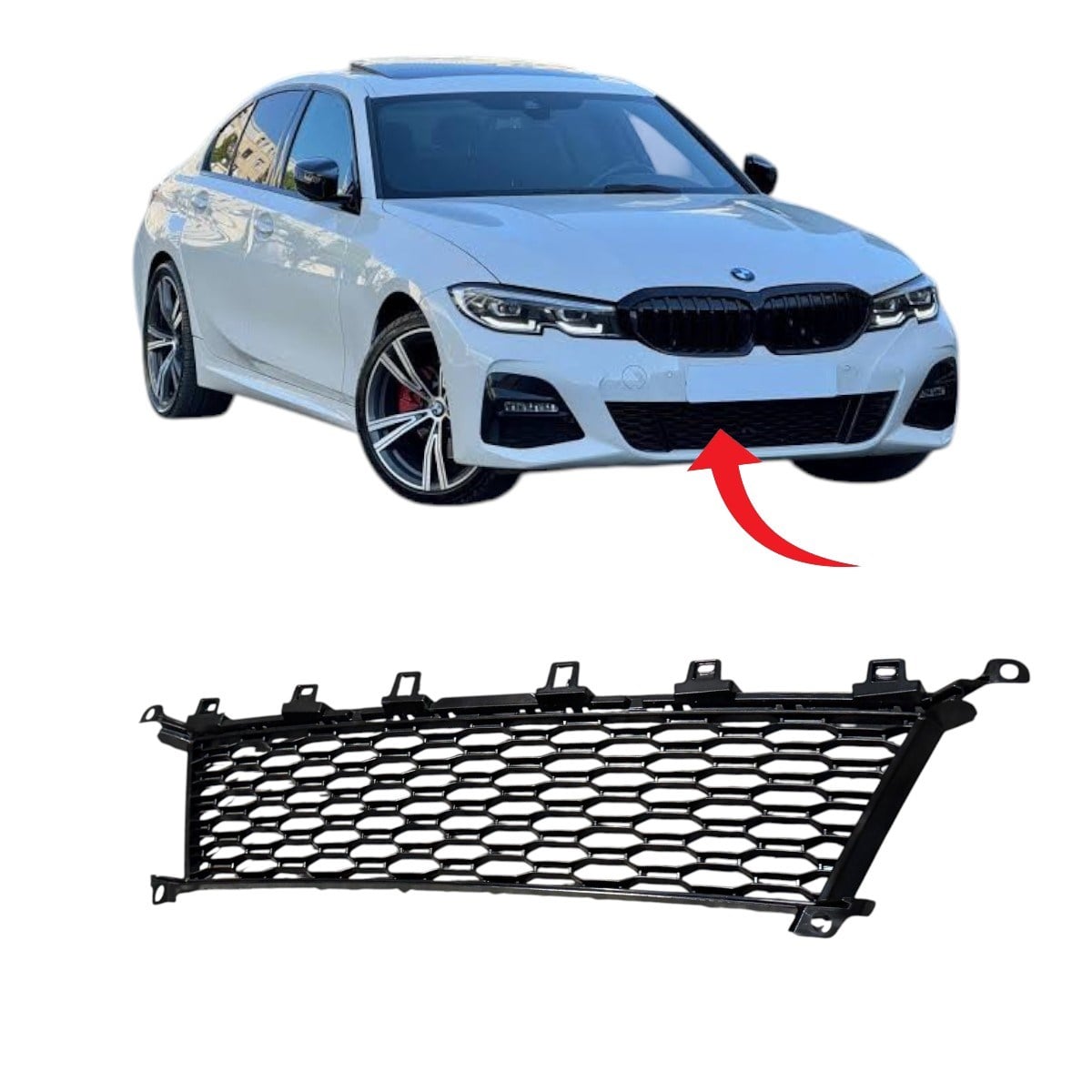 Bmw 3 Seri G20 Orta Izgara Mat Siyah 2019-2024 51118069367
