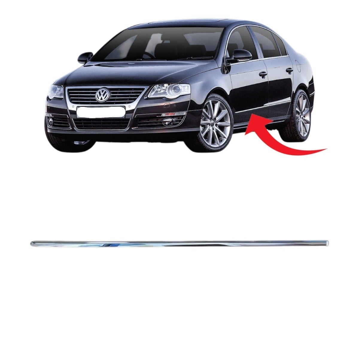 Vw Passat B6 Sol Ön Kapı Çıtası 2005-2010 3C0853515C 2ZZ