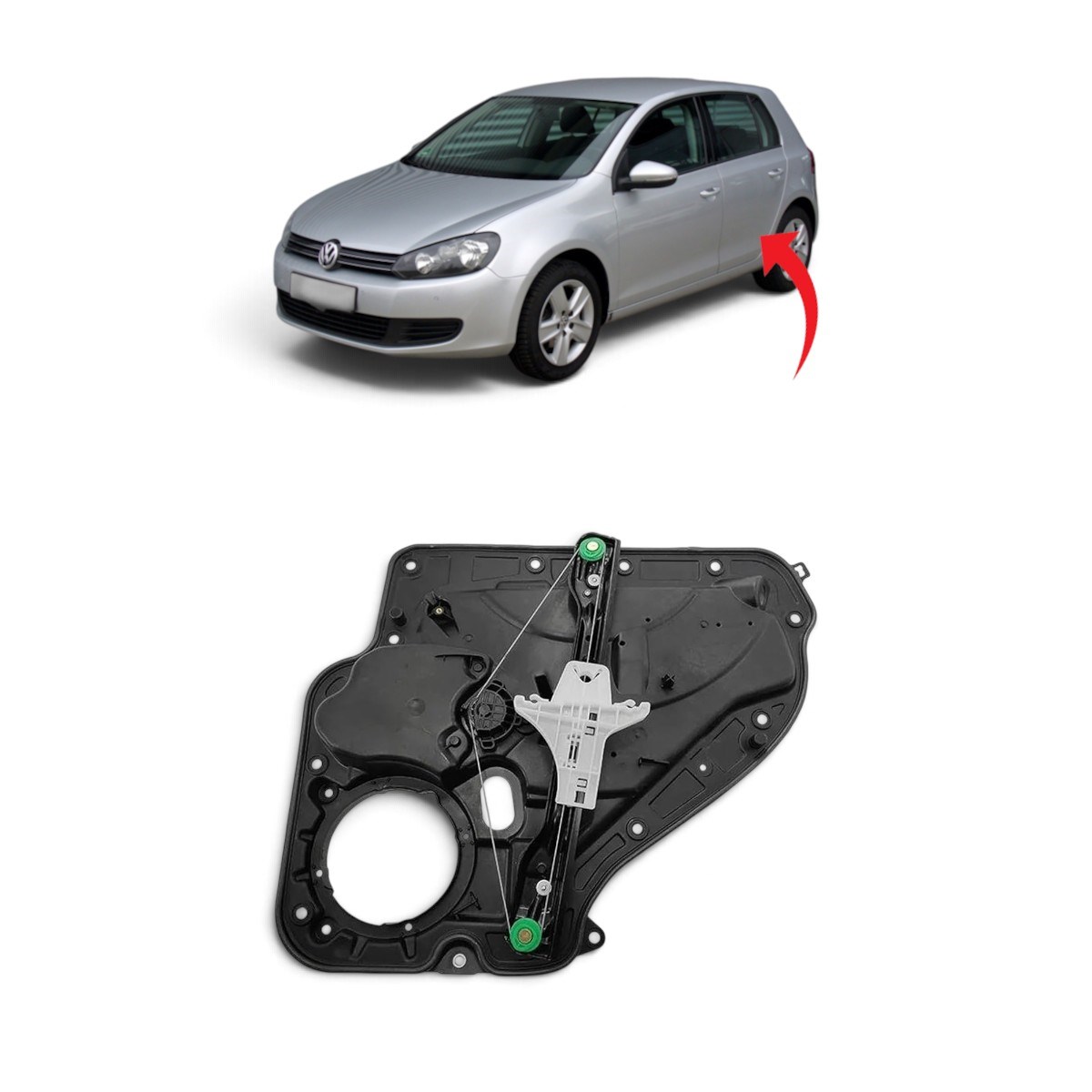 Vw Golf 6 Cam Mekanizması Arka Sol 2009-2012 5K4839461