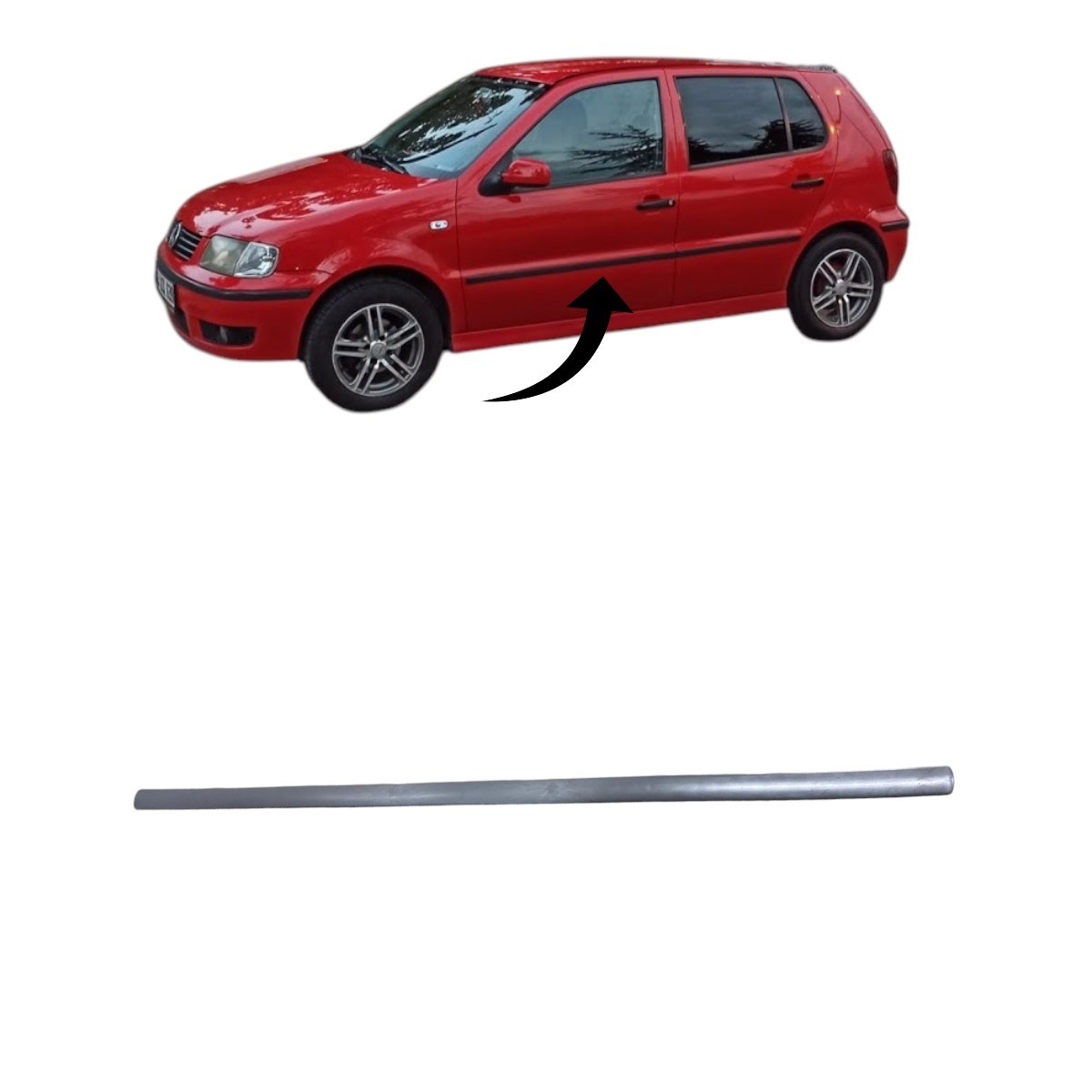 Polo Kapı Çıtası Ön Sol Boyanır 1999-2002 6N4853071A GRU