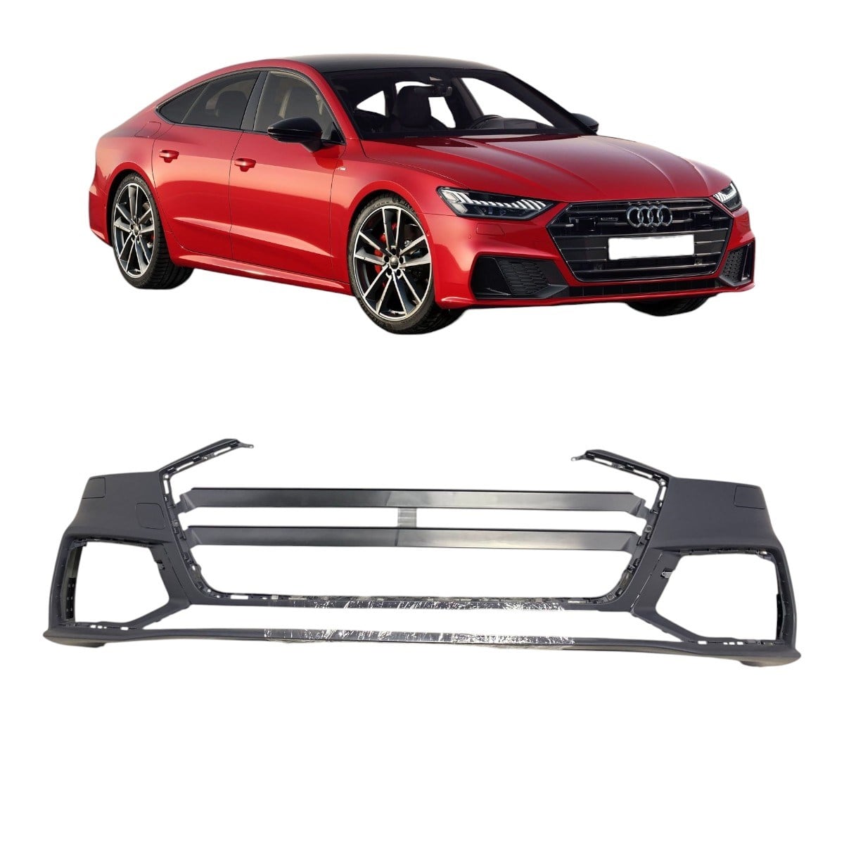 Audi A7 Ön Tampon Sensörlü Far Yıkamalı 2019-2025 4K8807065D GRU
