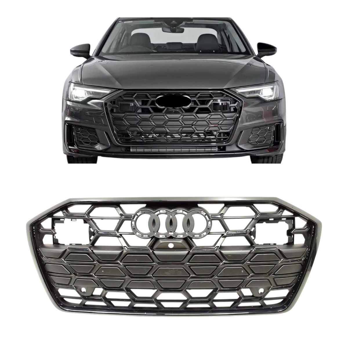 Audi A6 Ön Panjur Mat Siyah Radarlı 2023-2025 4K0853651T RU6