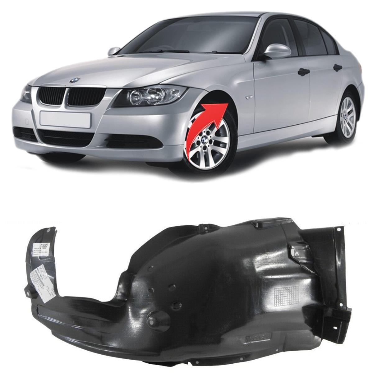 E90 Çamurluk Davlumbazı Ön Sol Arka Taraf 2005-2012 51717059379