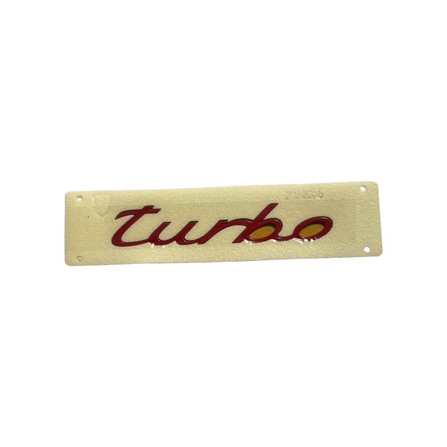 Porsche Turbo Yazı Kırmızı 3cm-17cm Yapıştırma