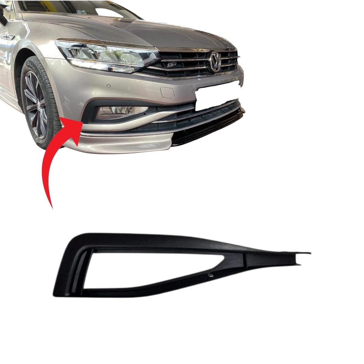 Passat B9 Sağ Sis Kapagı Sisli Pütürlü Tip 19 Sonrası 3G0853666K