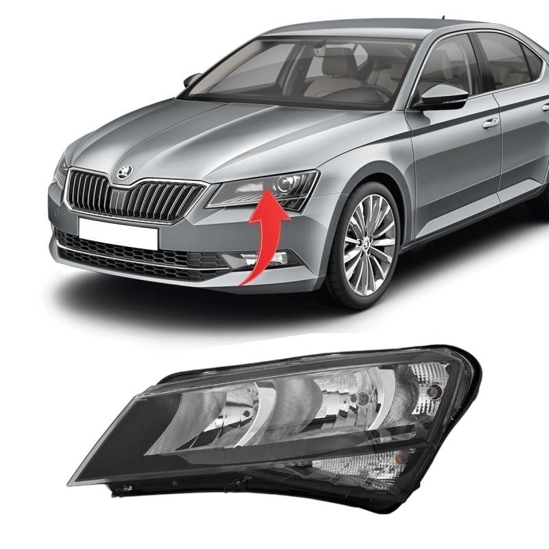 Skoda Superb Sol Far Halojen 2015-2019 3V1941015