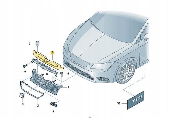 Seat Leon Ön Panel Üst Plastiği 2017-2020 5F0853655B
