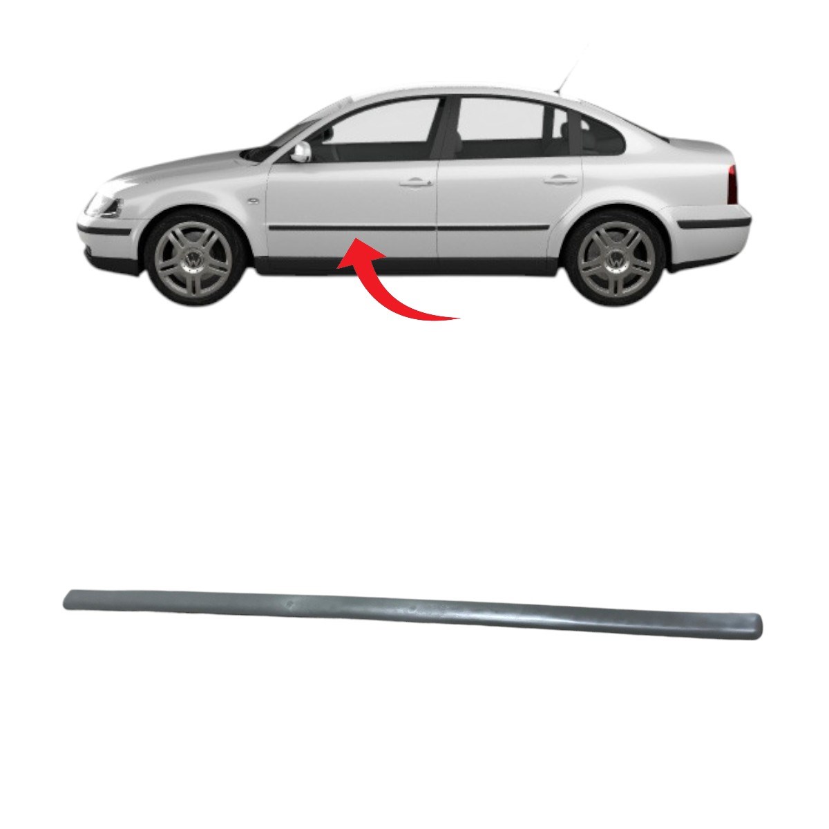 Passat B5 Kapı Çıtası Ön Sol Boyanır 1997-2000 3B0853515 GRU