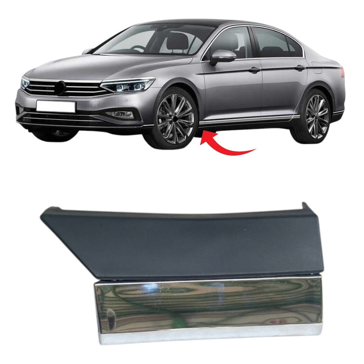 Vw Passat B8 Çamurluk Bakaliti Komple Krom Sol 2015-2019 3G0853991A