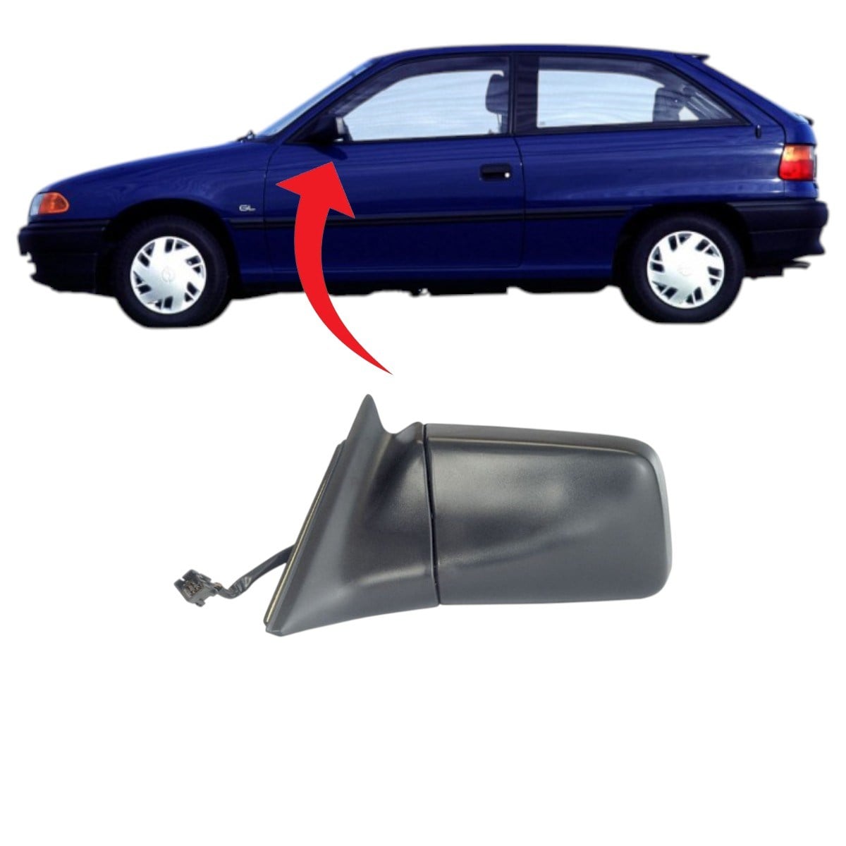 Opel Astra F Sol Ayna Elektrikli 1992-1995 1428075