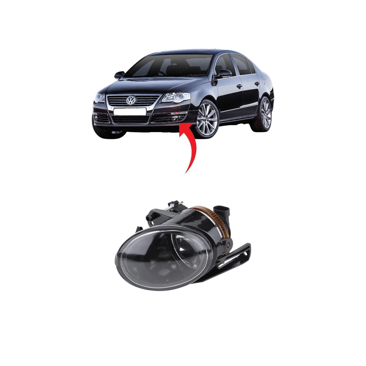 Vw Passat B6 Sol Sis Farı 2005-2010 3C0941699A