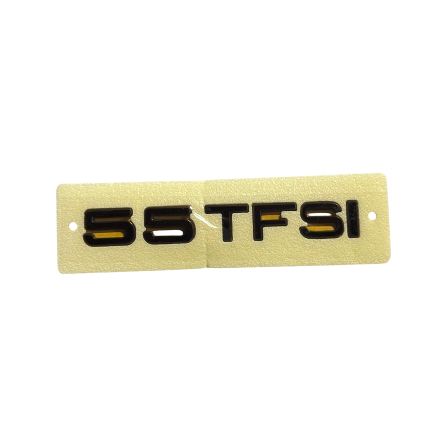 Audi 55 TFSI Yazı Siyah 20mm-147mm Yapıştırma