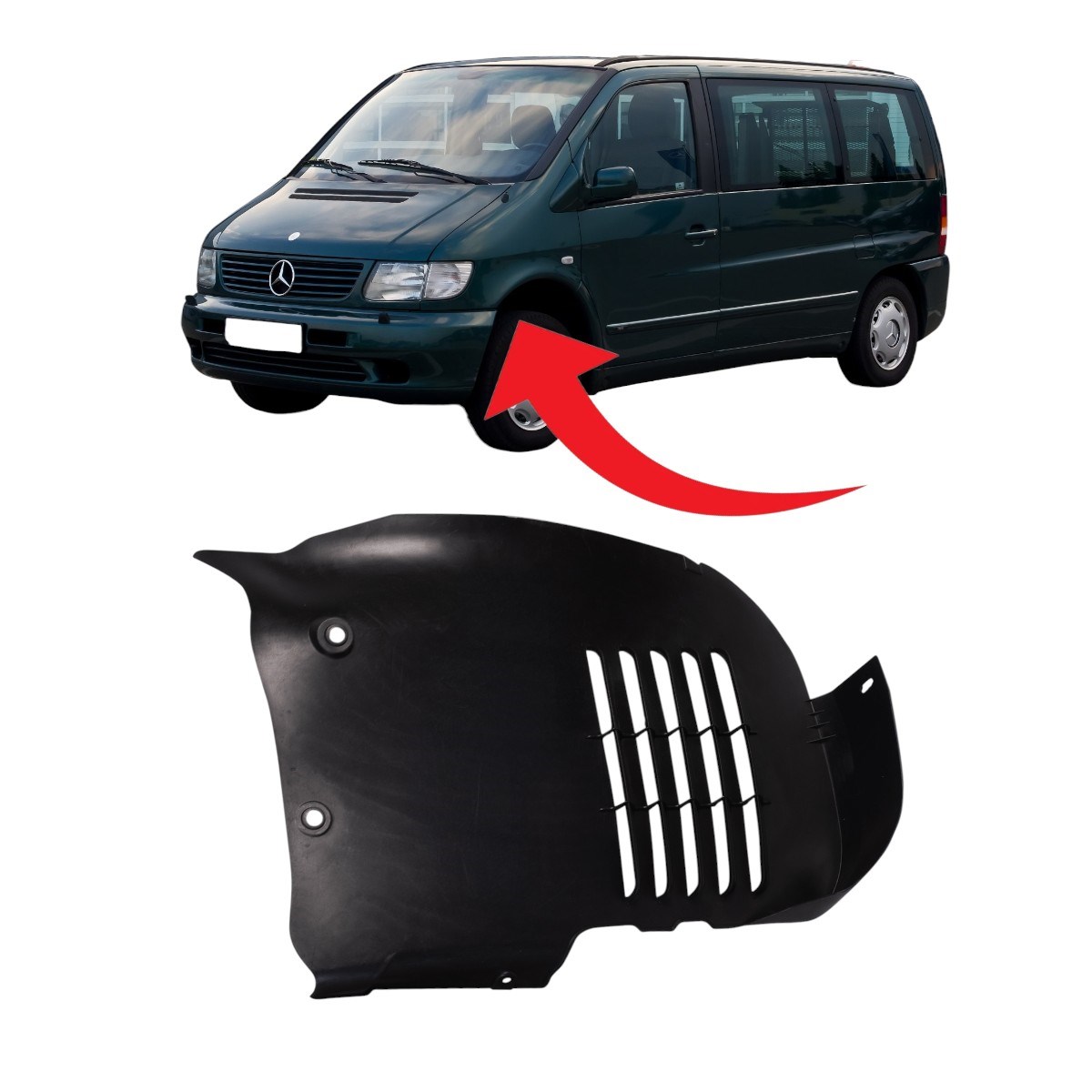 Vito W638 Çamurluk Davlumbazı Ön Sol 1997-2003 A6386980430