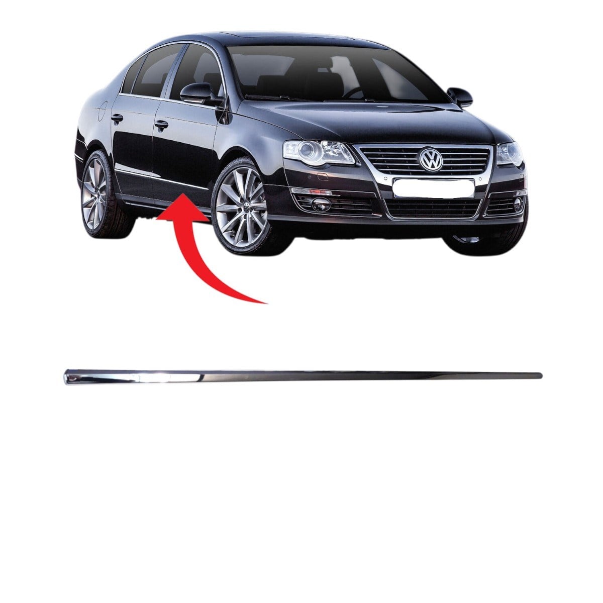 Vw Passat B6 Sağ Ön Kapı Çıtası 2005-2010 3C0853516C 2ZZ