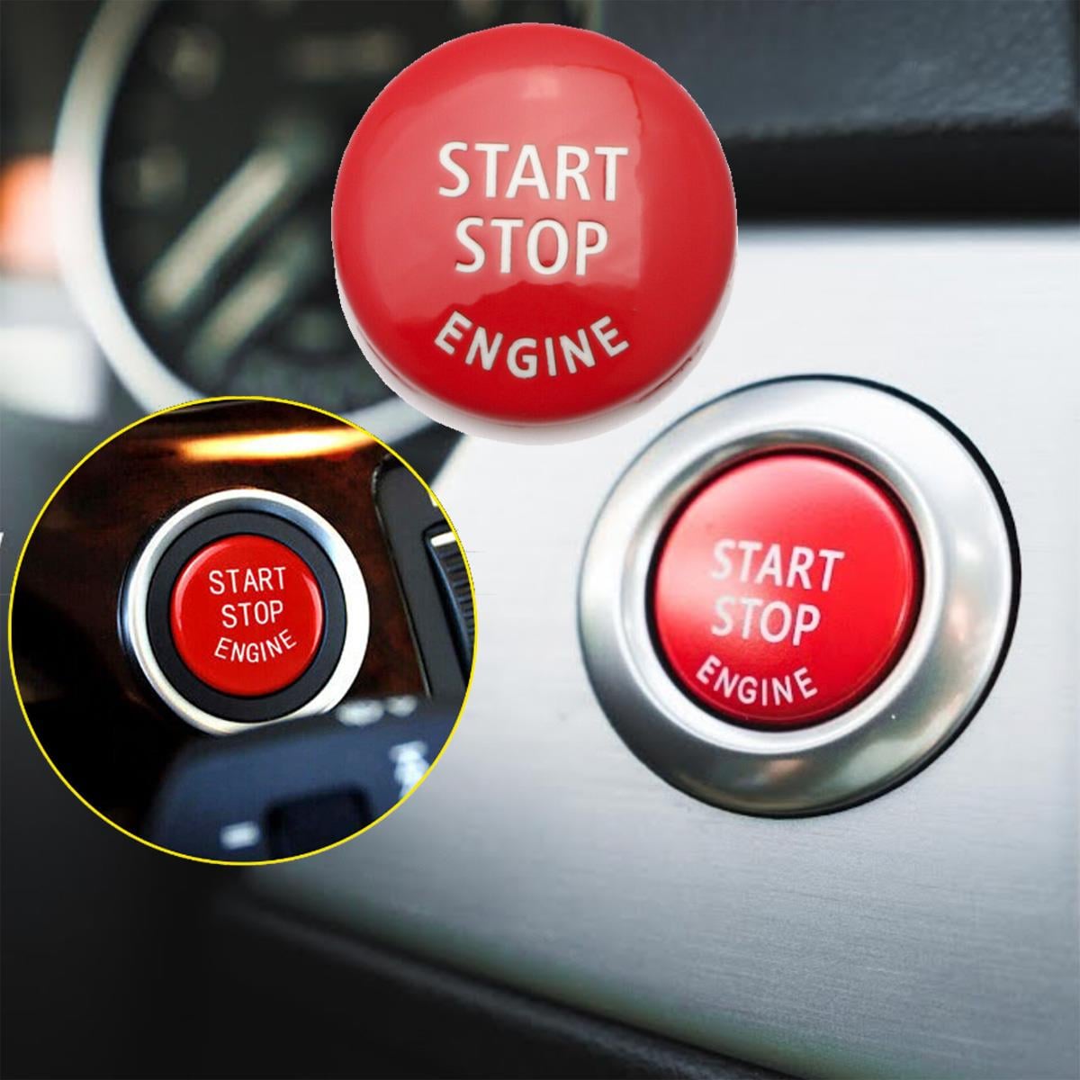 Bmw E60 E90 E84 E70 E71 E72 Start Stop Düğme Kapağı Kırmızı