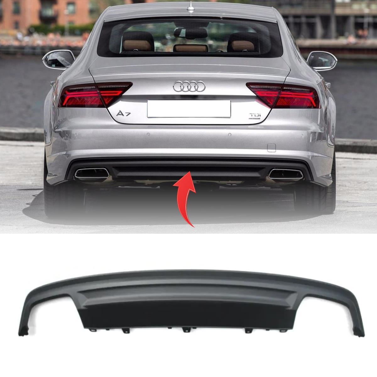 Audi A7 Arka Tampon Spoyleri Çift Egsoz 2015-2018 4G8807521AA