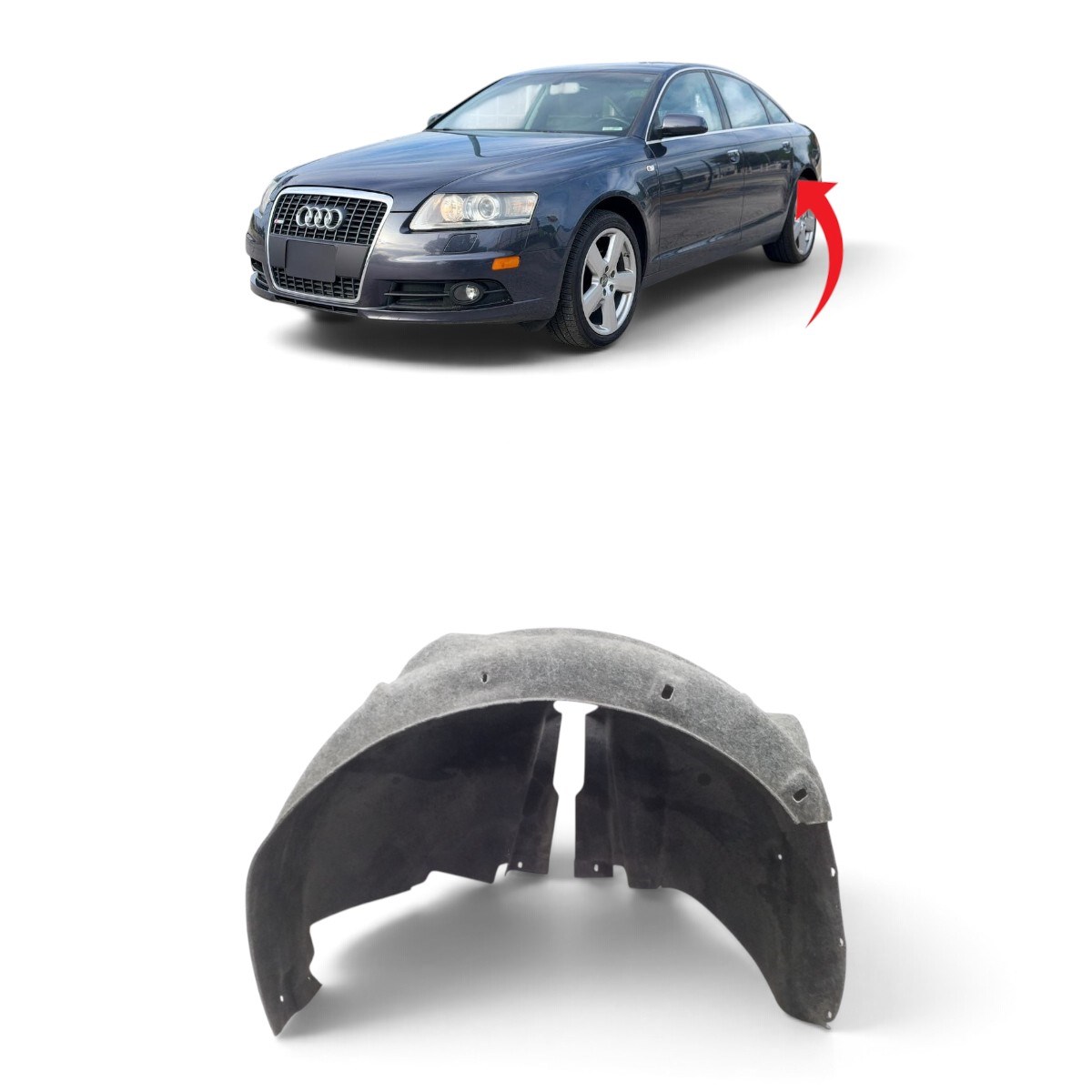 Audi A6 Çamurluk Davlumbazı Halı Arka Sol 2005-2011 4F0810171D