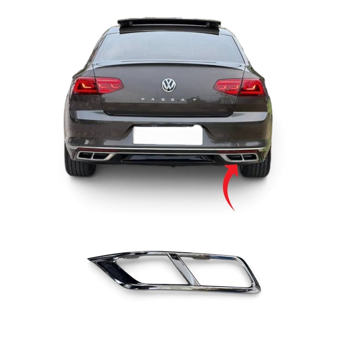 Passat B8.5 R Line Arka Spoyler Nikelajı Sağ 2019-2022 3G0853210A 2ZZ
