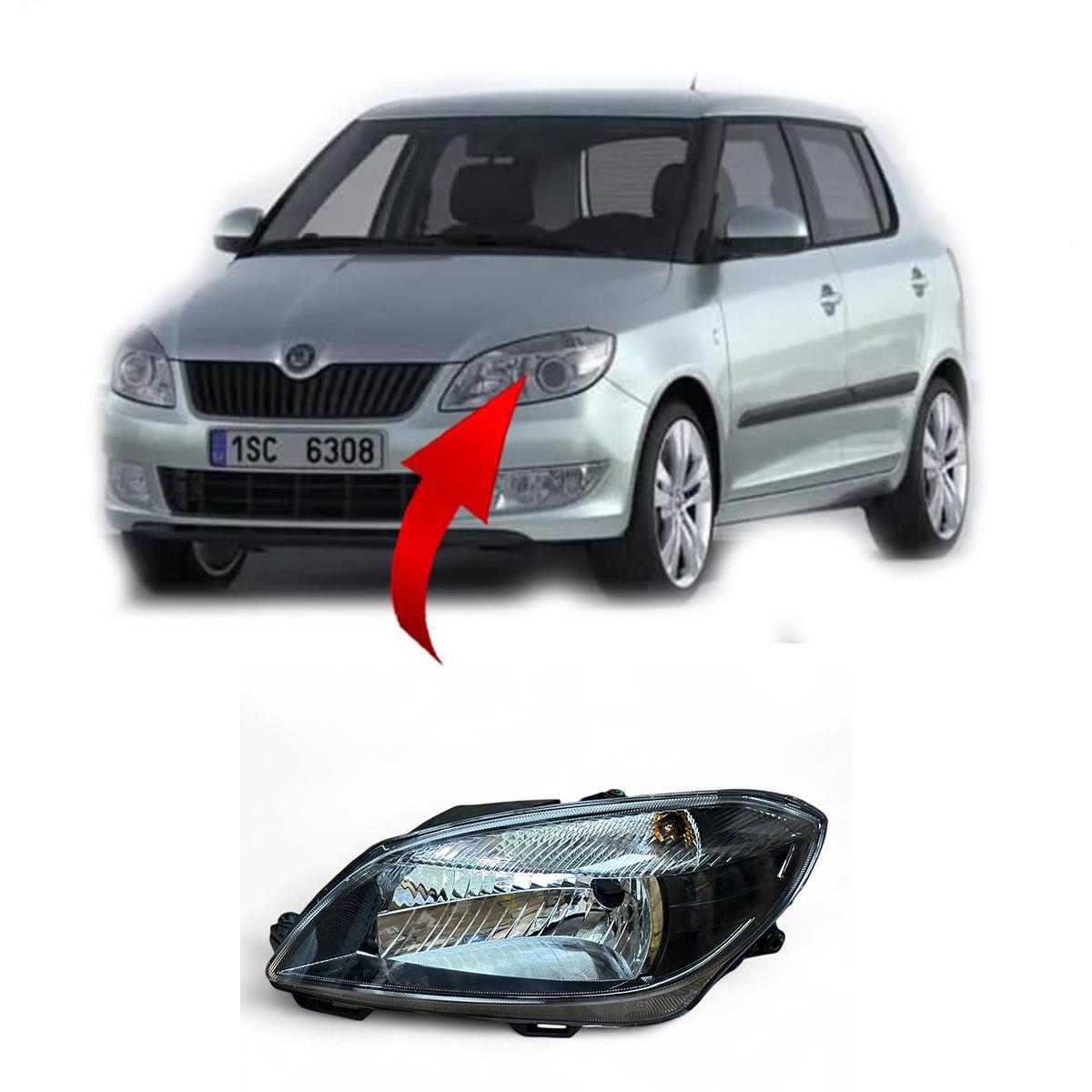 Skoda Fabia Roomstar Ön Far Siyah Sol Komple 2011-2015 5J1941017F