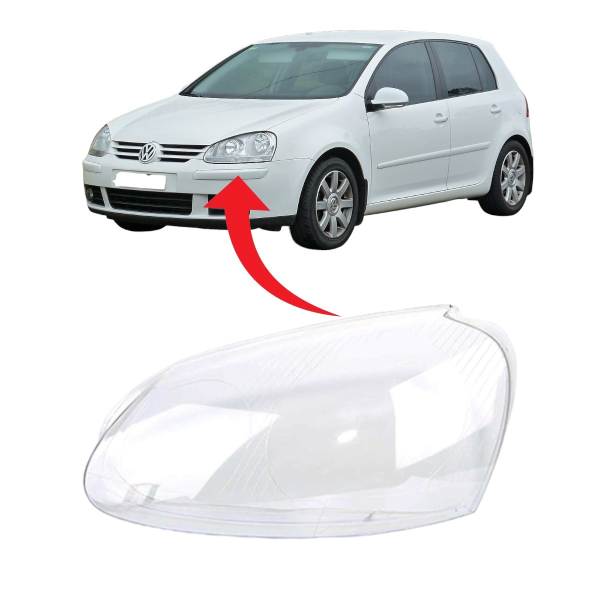 Vw Golf 5 Jetta Sol Far Camı 2005-2010 1K6941005PX