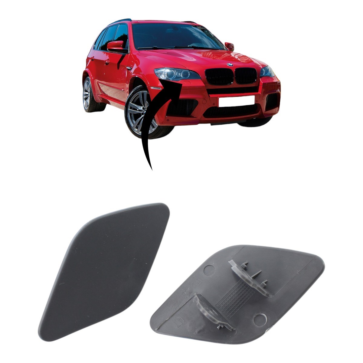 Bmw X5 E70 Far Yıkama Kapağı M-Tech Sağ 2007-2013 51657052428