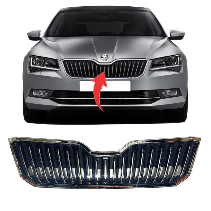 Skoda Superb Ön Panjur Full Krom Radarsız 2015-2019
