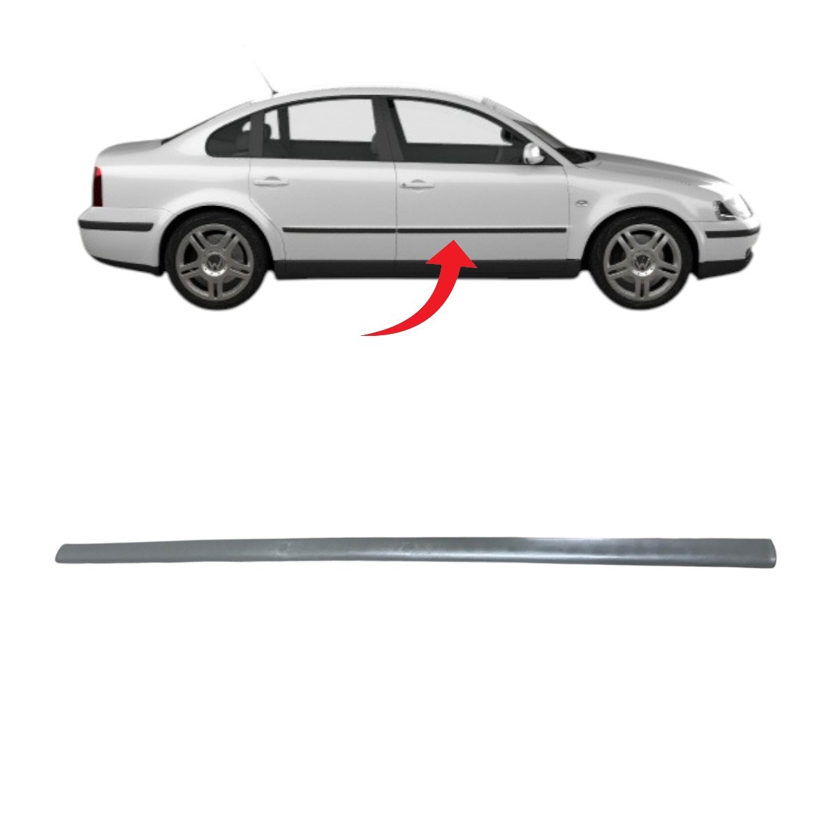 Passat B5 Kapı Çıtası Ön Sağ Boyanır 1997-2000 3B0853516 GRU